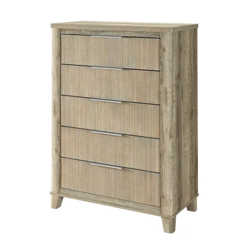 Wesley Natural Oak 5-Drawer Chest