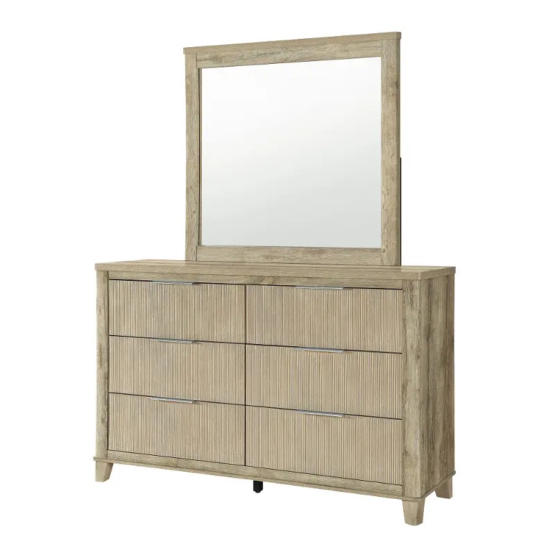 Wesley Natural Oak 6-Drawer Dresser