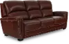 Edison Red Brown Leather Sofa