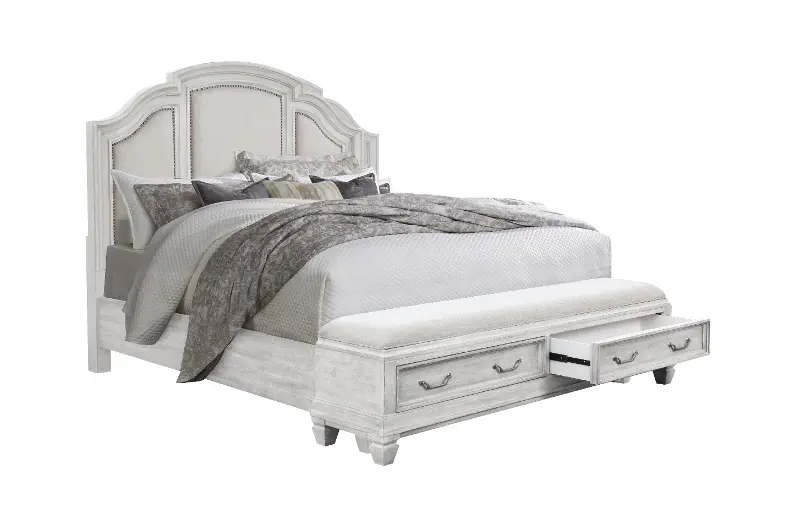 Cloud 9 White King Storage Bed