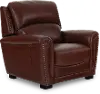 Edison Red Brown Leather Armchair