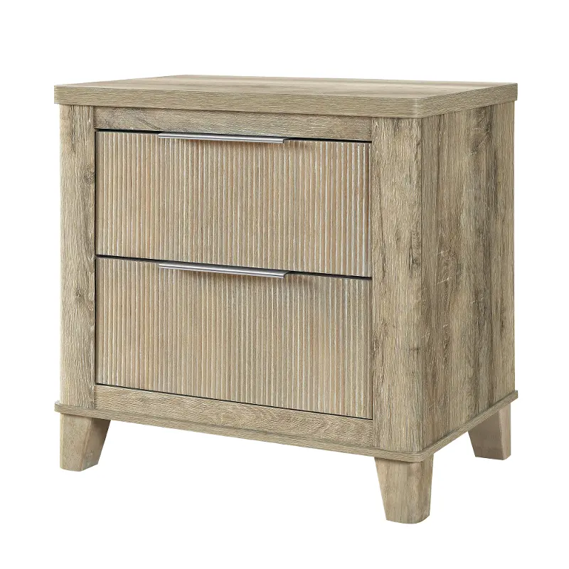 Wesley Natural Oak 2-Drawer Nightstand