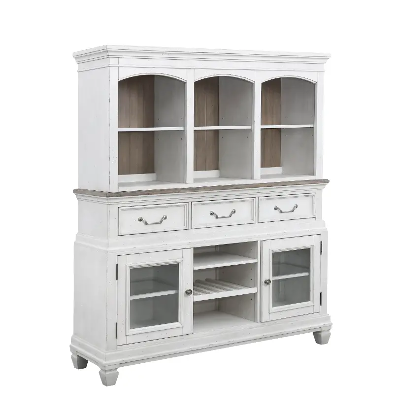 Cloud 9 White Sideboard with Hutch