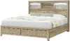 Wesley Natural Oak Queen Storage Bed