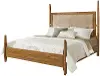 Bungalow Cognac Brown Upholstered Queen Bed