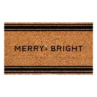 109042448 French Stripe Merry + Bright Doormat