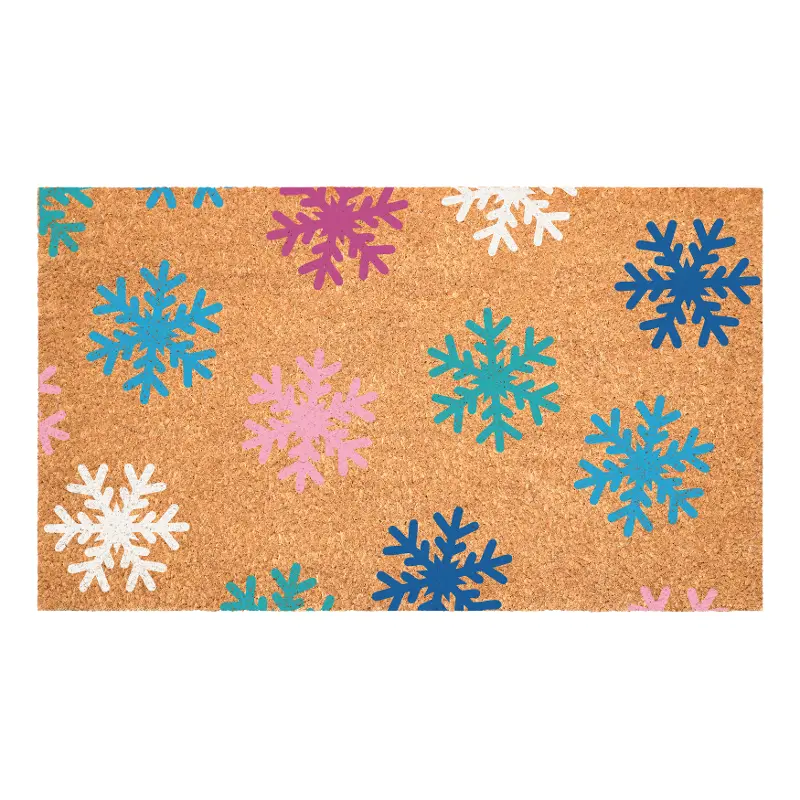 Colorful Snowflake Doormat