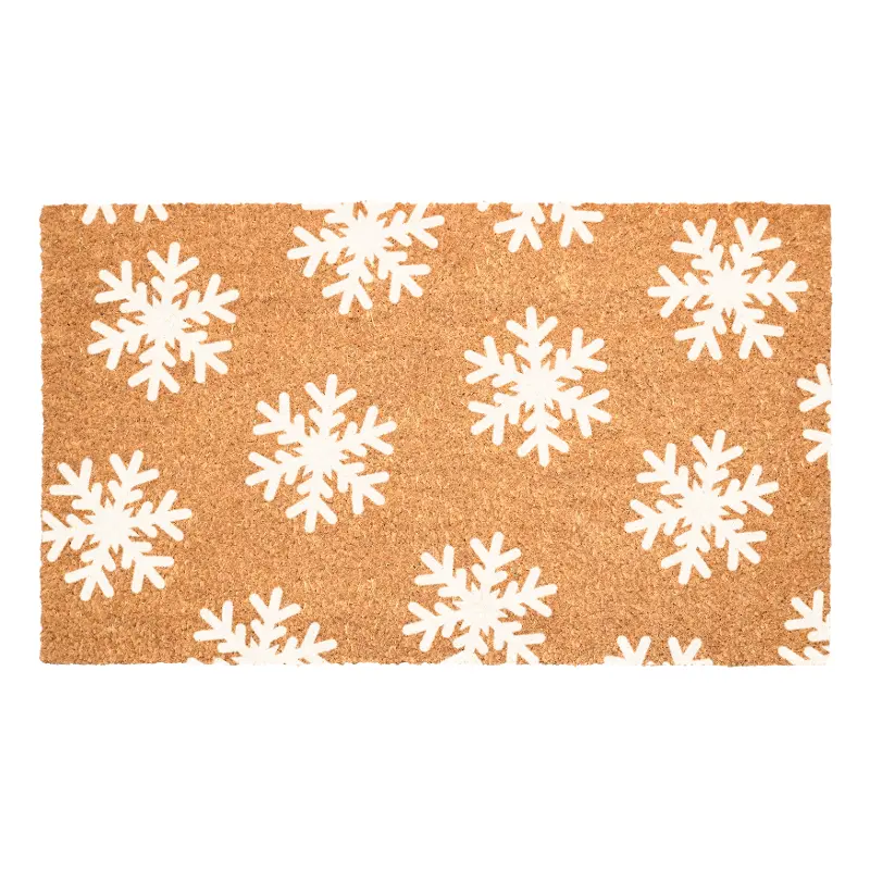 White Snowflakes Doormat