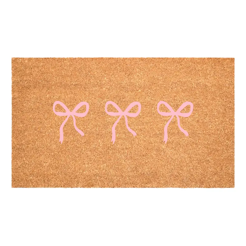 Pink Bows Trio Doormat
