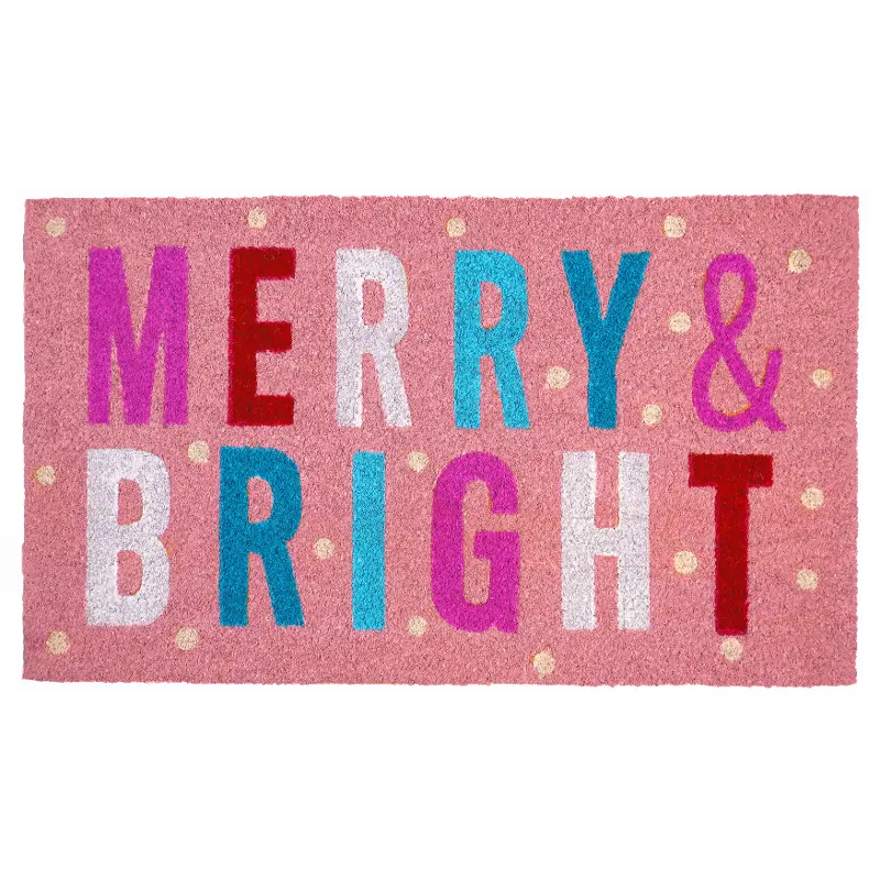 Pink Merry & Bright Doormat