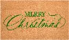 117242436 Green Christmas Calligraphy Doormat