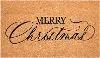 117252436 Black Christmas Calligraphy Doormat
