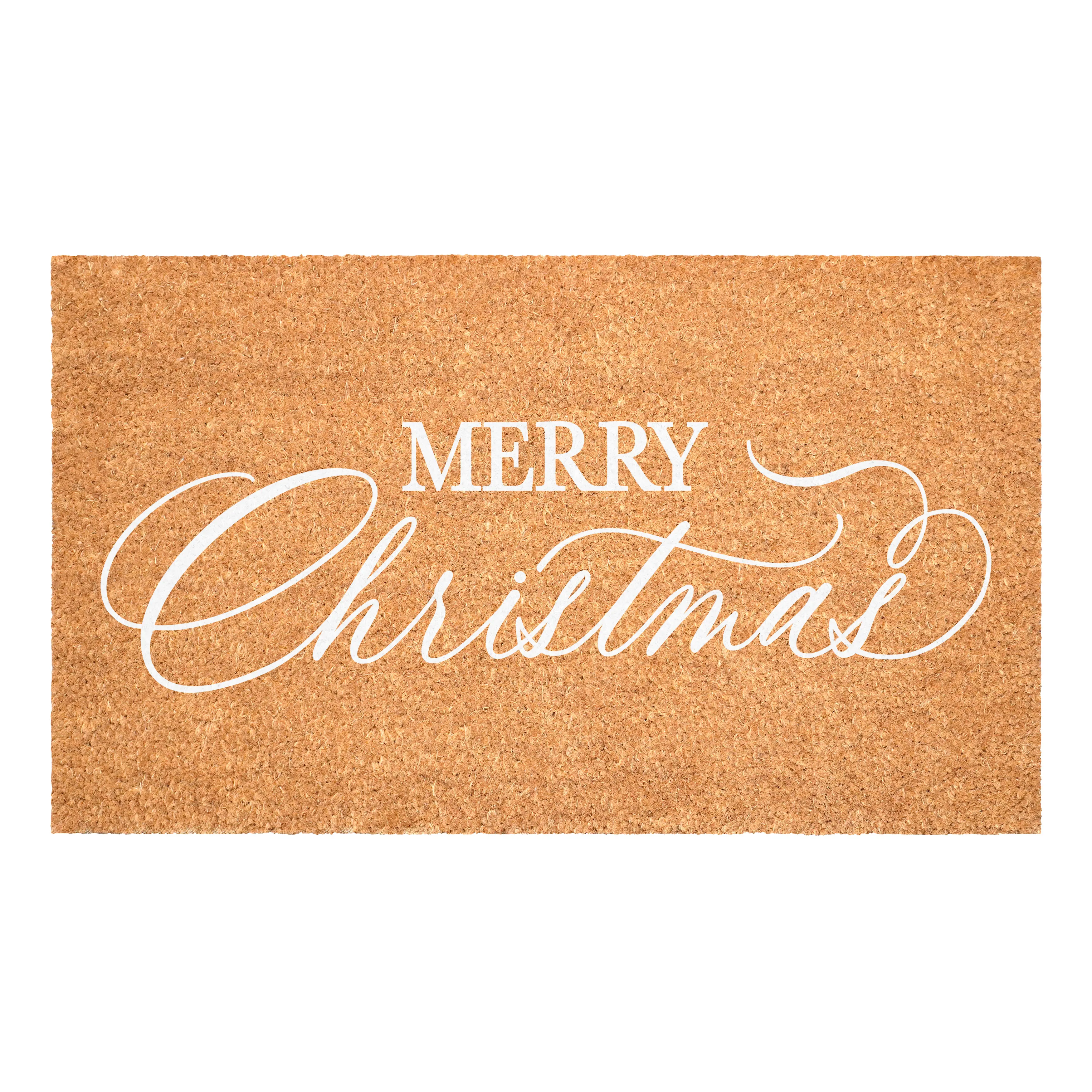 117262436 White Christmas Calligraphy Doormat-1