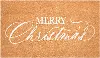 117262436 White Christmas Calligraphy Doormat