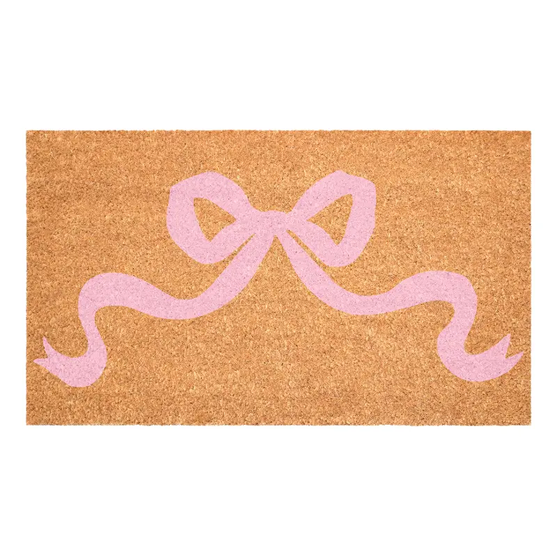 Pretty Pink Bow Doormat