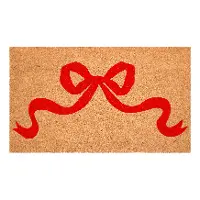 117282436 Pretty Red Bow Doormat