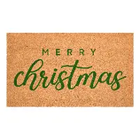 117371729 Green Classic Christmas Doormat