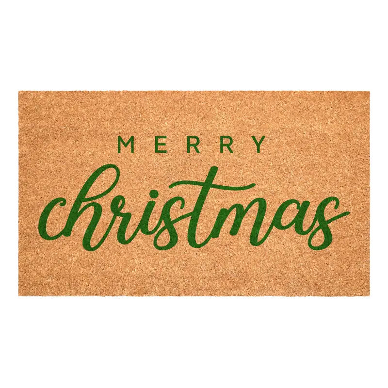 Green Classic Christmas Doormat