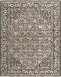 ACZ2314-710102 Arda 8 x 10 Charcoal and Brown Medallion Area Rug