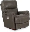 10X-724/LB172755/PRCKR RECL Trouper Gray Leather Power Rocker Recliner