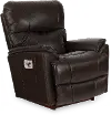 10X-724/LB172779/PRCKR RECL Trouper Walnut Brown Leather Power Rocker Recliner