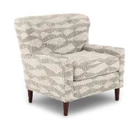 Cash Gray Geometric Accent Chair