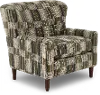 Cash Green and Brown Plaid Accent Chair