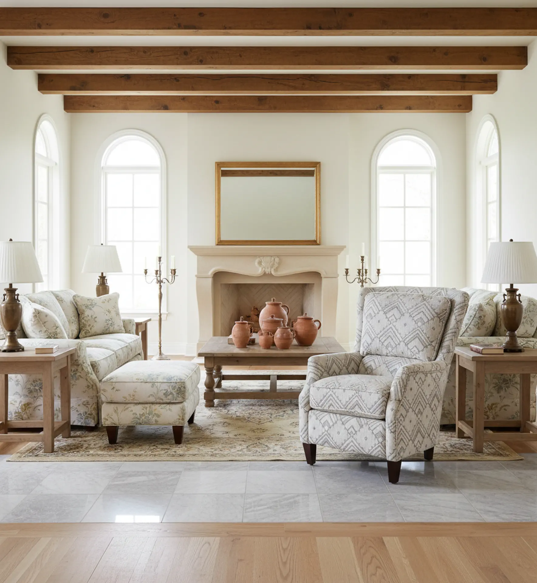 Loren Fog Gray Geometric Accent Chair-10
