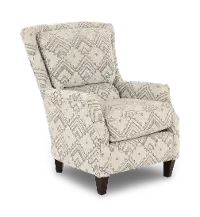 Loren Fog Gray Geometric Accent Chair