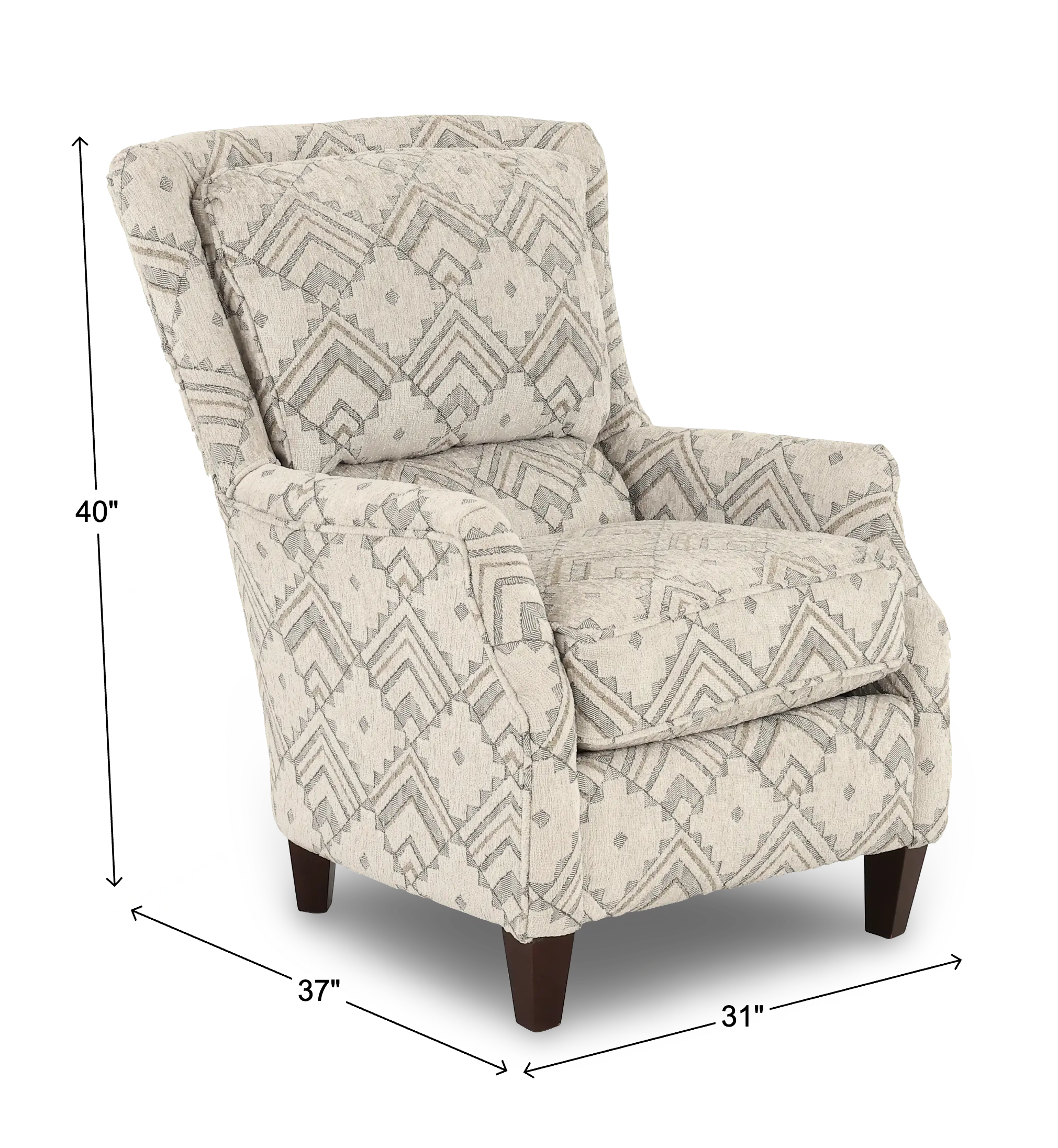 Loren Fog Gray Geometric Accent Chair-3