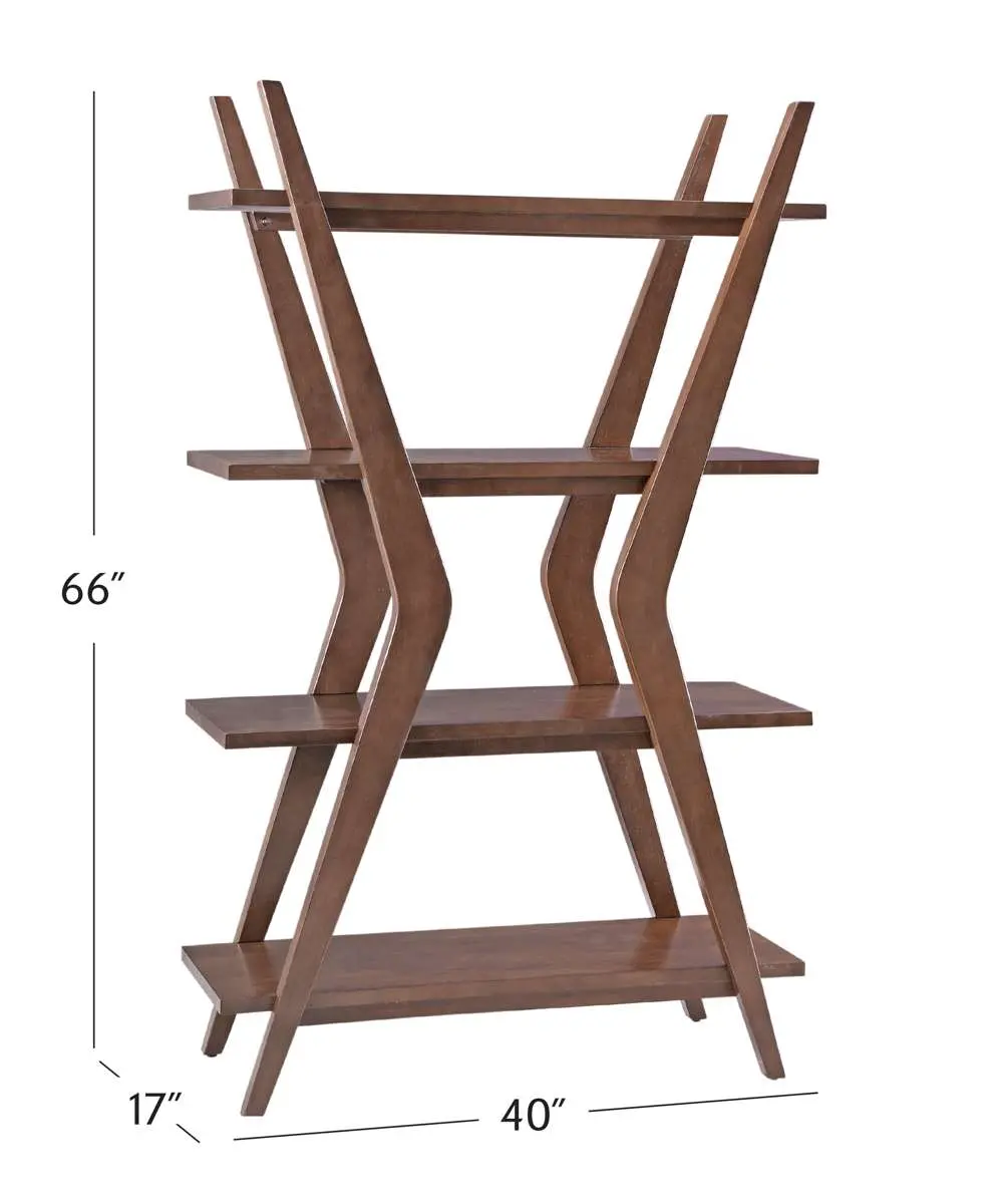 Estraton Walnut Brown Bookcase-3