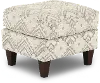 Loren Fog Gray Geometric Ottoman