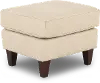 Louis Cream Leather Ottoman