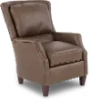 Louis Caribou Brown Leather Accent Chair