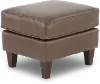 Louis Caribou Brown Leather Ottoman