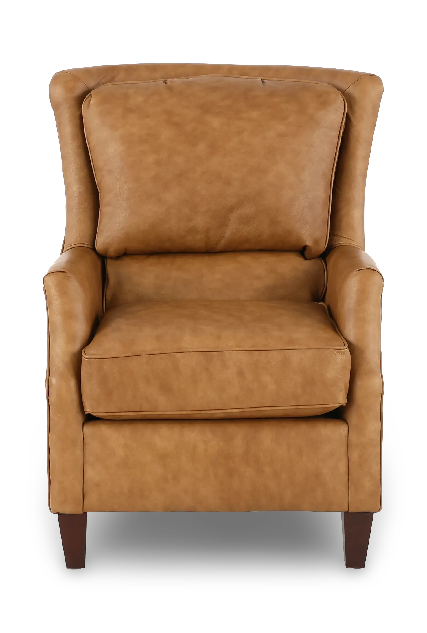 Louis Saddle Brown Leather Accent Chair-1