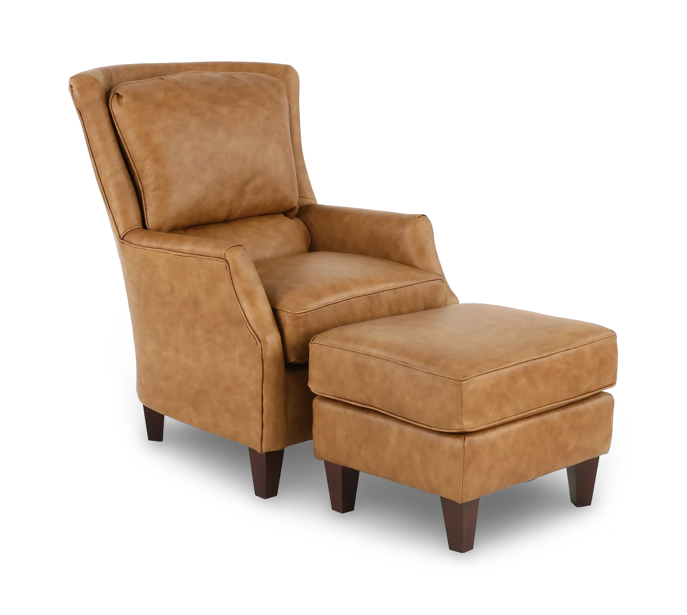 Louis Saddle Brown Leather Accent Chair-10