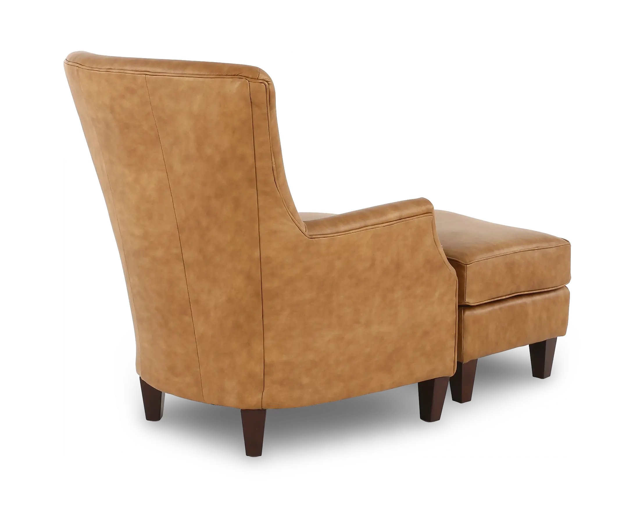 Louis Saddle Brown Leather Accent Chair-11