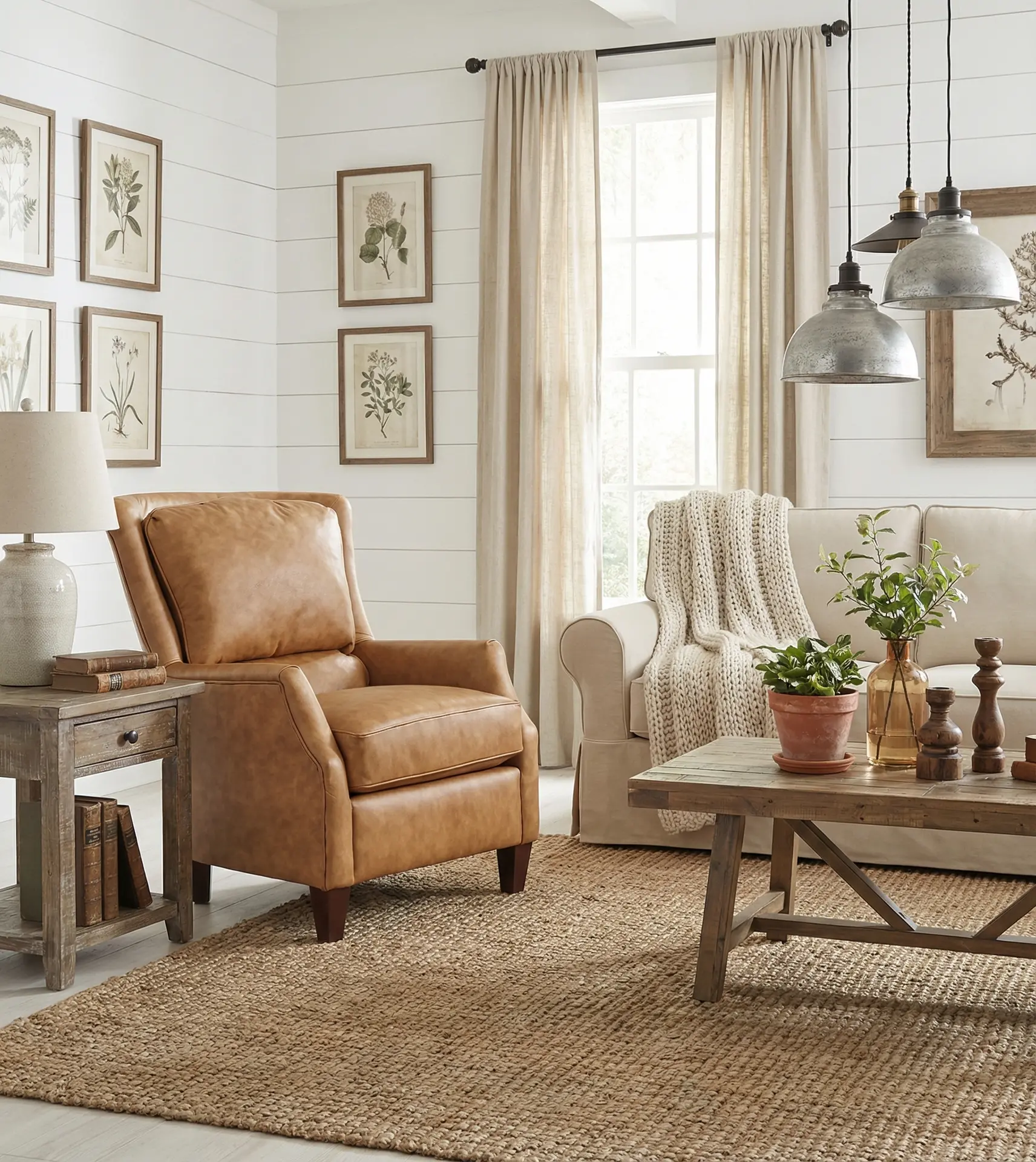 Louis Saddle Brown Leather Accent Chair-14