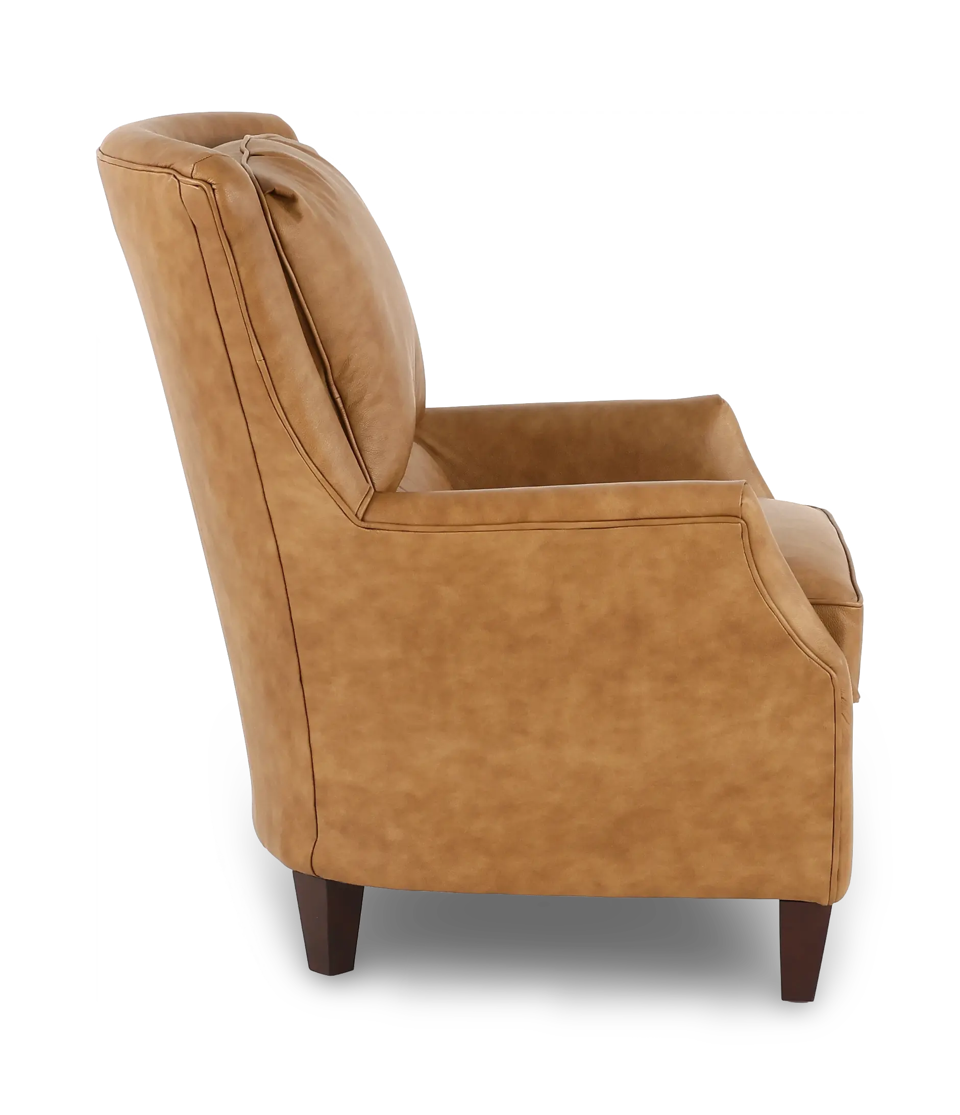 Louis Saddle Brown Leather Accent Chair-4