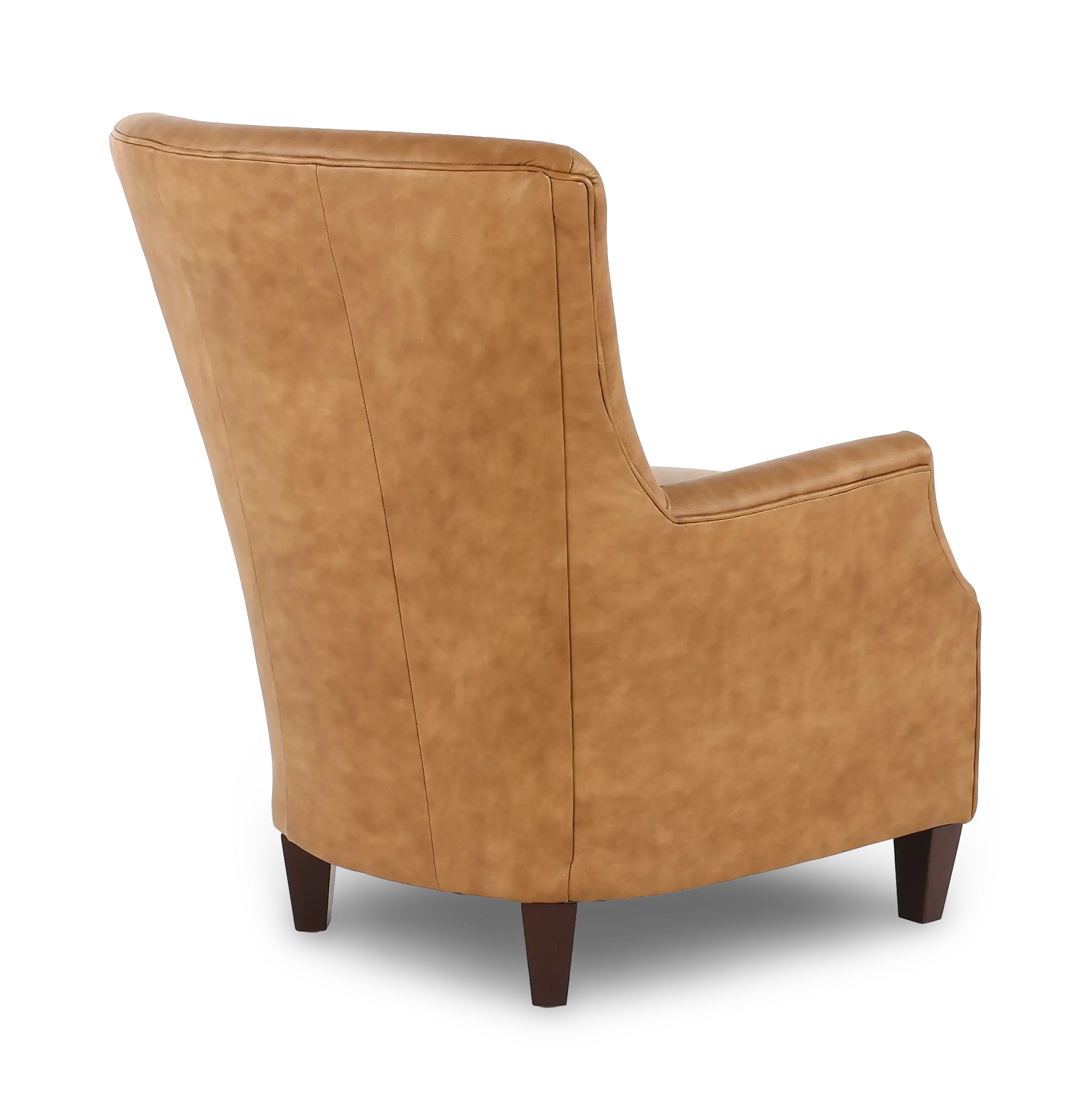 Louis Saddle Brown Leather Accent Chair-5