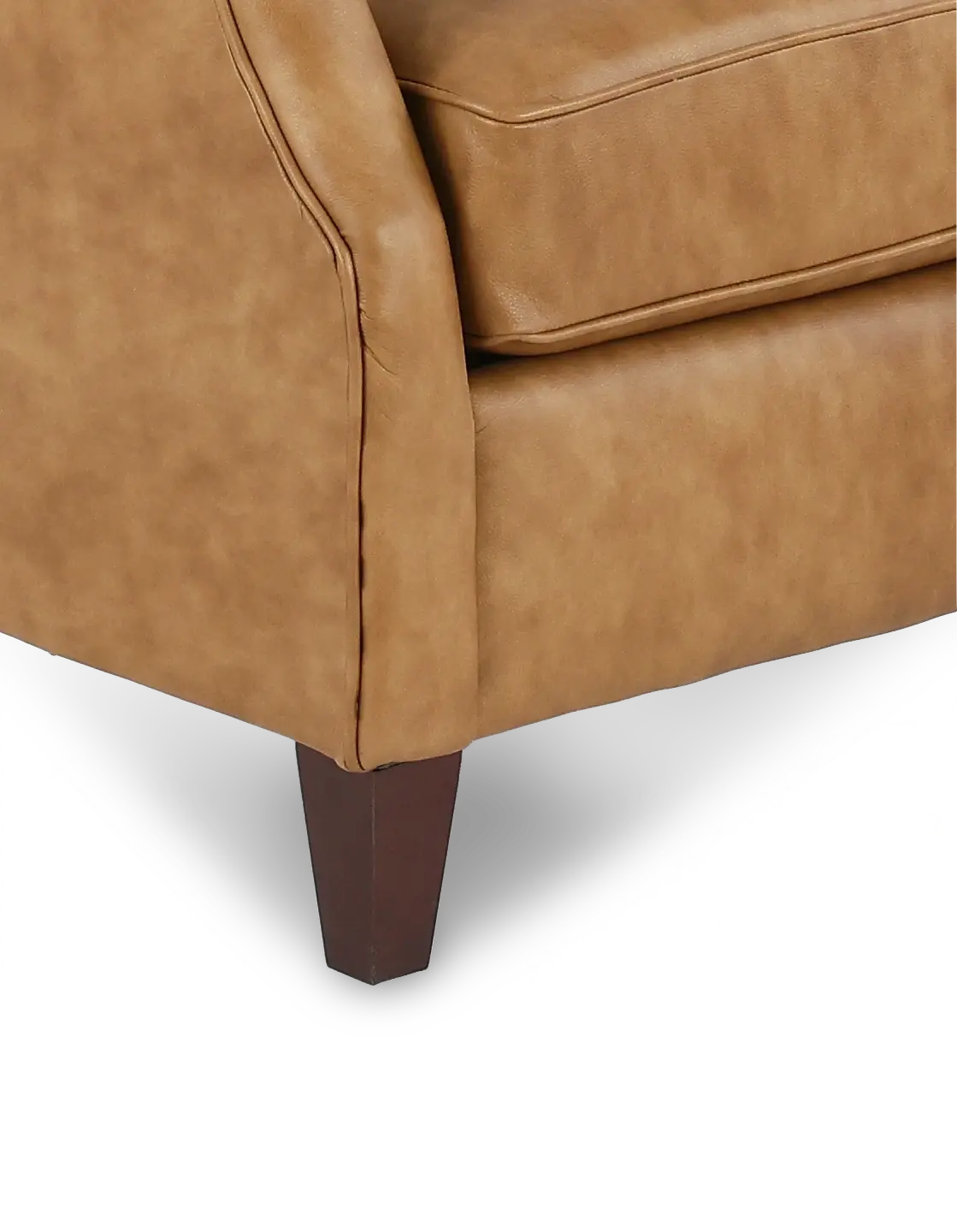 Louis Saddle Brown Leather Accent Chair-6