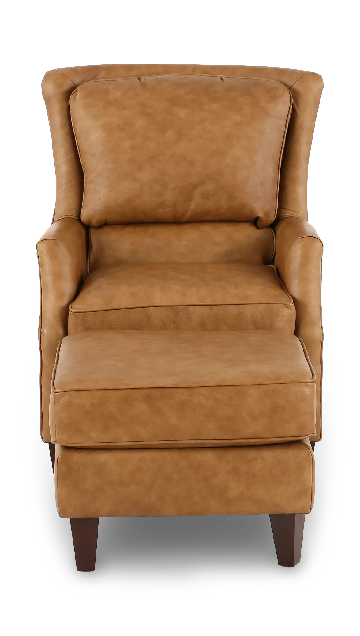 Louis Saddle Brown Leather Accent Chair-9