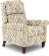 Kenzie Gray and Beige Patterned Push Back Recliner
