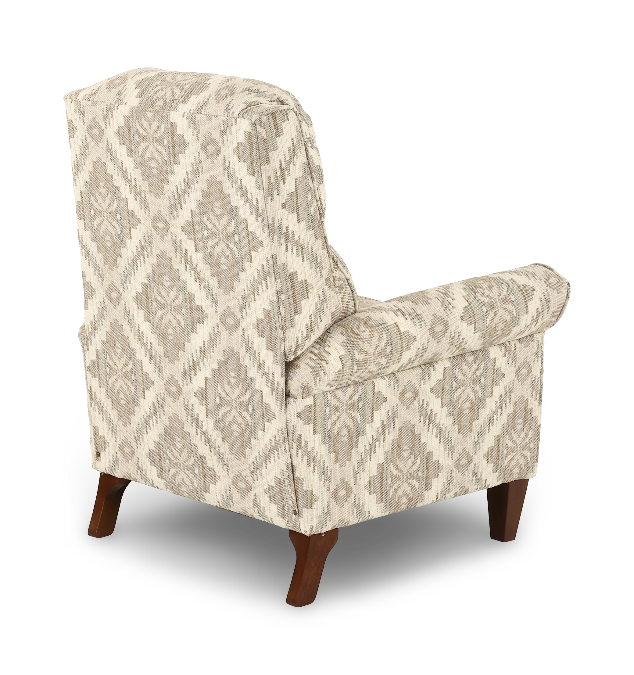 Kenzie Gray and Beige Patterned Push Back Recliner-7