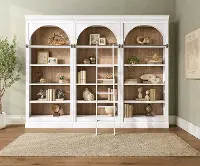 Albany White 4 Piece Bookcase Wall