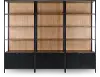 Marsden Black 3 Piece Bookcase Wall