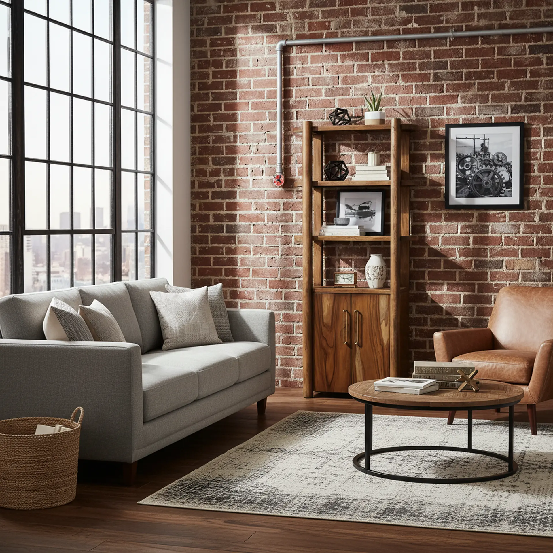 Balam Brown Bookcase Pier-2