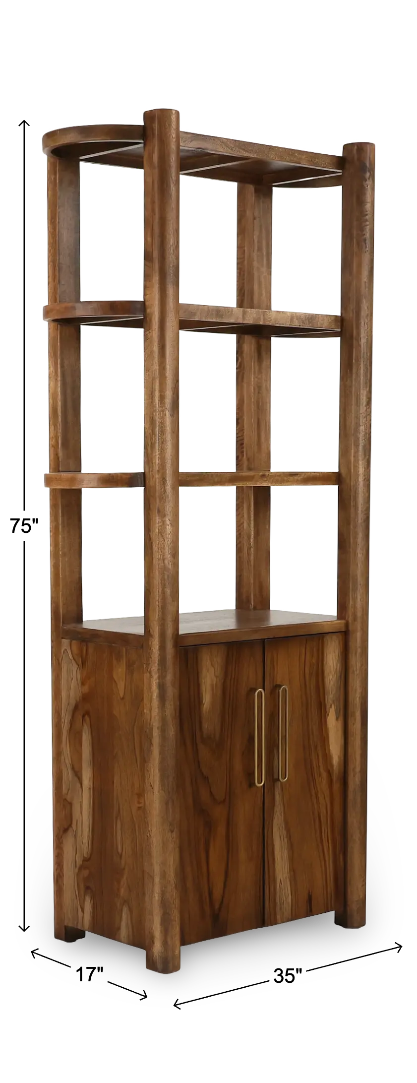 Balam Brown Bookcase Pier-3