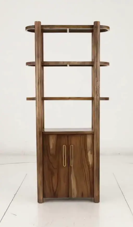 Balam Brown Bookcase Pier-9